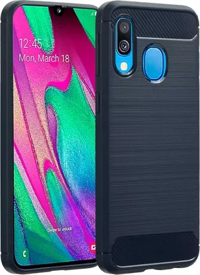 Produktbild von imoshion Brushed Back Cover Samsung Galaxy A40 - Dunkelblau