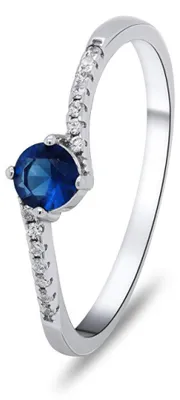Immagine prodotto di Anello di fidanzamento in argento fino RI021W - Circonferenza: 50 mm