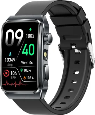 Produktbild von INF Smartwatch mit Gesundheitsüberwachung & Bluetooth-Anrufe - 1.57" Display Schwarz