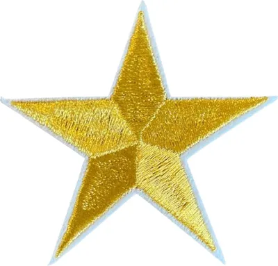 Produktbild von Stern-Gold-Emblem-Aufnäher zum Aufbügeln
