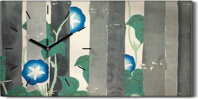 Produktbild von Dekor Leinwand Uhr Wandbilder 60x30 Malerei Abstrakte Kunst Bambus Blumen - schwarze Hände
