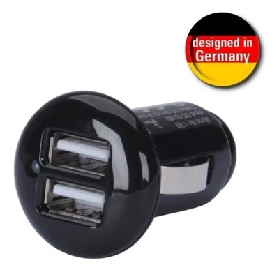 Produktbild von HR 11010601 USB 1018V KFZ-Ladeadapter Dual USB - Output 5V 2.1A - 2 USB Port - schwarz