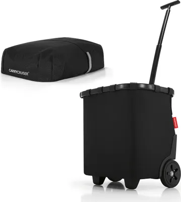 Produktbild von reisenthel Set carrycruiser + gratis Cover Einkaufswagen trolley  frame black schwarz OE7040