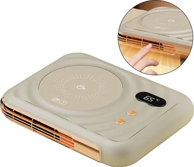 Produktbild von Kaffeetassenwärmer, Tassenwärmer,Teewasser-Milch-Wärmer,Elektrischer Kaffeewärmer,Abschaltautomatik für Kaffee Tee Kakao Milch (Beige)