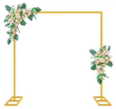 Hochzeitsbogen 3×3 m, gold, Metall, quadratisch, für Feiern