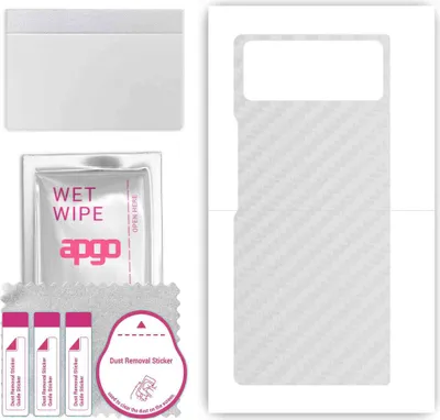 Produktbild von apgo Rückseite Schutzfolie, Skin, kompatibel mit Xiaomi Mix Fold 2, Hinten Displayschutzfolie aus Vinylfolie, kratzfest, einfache Montage - Transparenter Kohlenstoff