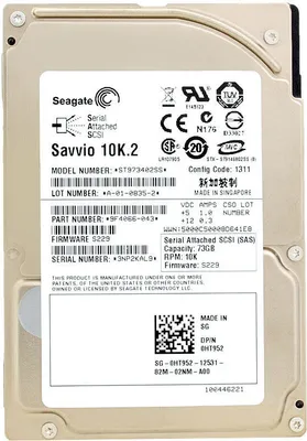 Immagine prodotto di Disco rigido Dell 0HT952 73 GB SAVVIO 10 000Rpm SAS 2,5'' pollici ST973402SS