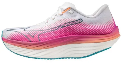 Immagine prodotto di Mizuno Wave Rebellion Pro W, scarpa da corsa da donna, colore bianco/rosa, taglia EU 38 / UK 5