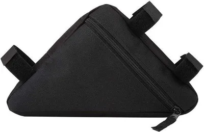 Productafbeelding van Ibenzoa® Driehoekige fietstas voor mountainbike, gemaakt van Oxford-materiaal – stevige tas voor het bovenbuis, zwart, geschikt voor de bovenbuis van mountainbikes en racefietsen