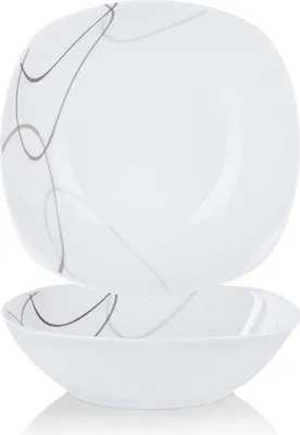 Produktbild von VEWEET 2-teilig Porzellan Salatschüssel 'Nikita', 1050 ml Salatschalen Große Suppenschalen, Ergänzung zum Tafelservice 'Nikita'