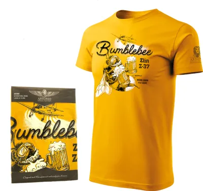 Obrázok produktu pre Tričko s motívom lietadla Zlin Z-37 BUMBLEBEE (veľkosť S)