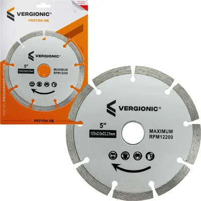 Produktbild von Segmentierte Diamanttrennscheibe für Beton, Blöcke und Klinker 125 mm VERGIONIC