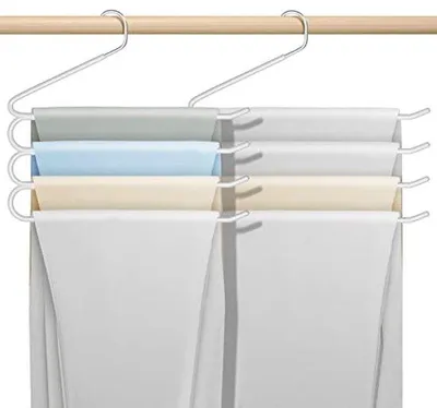 Produktbild von Platzsparende Hosen- und Schalhalter Set mit 3 Stück