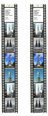 Fotohalter 2er-Set, 10x15 cm, für 7 Fotos, Porträt, Filmstreifen