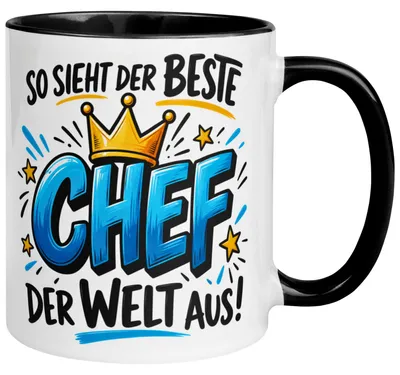 Produktbild von Tasse Chef – „So sieht der beste Chef der Welt aus“ – Geschenk Kaffeetasse Bester Chef