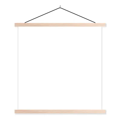 Produktbild von MuchoWow® Textilposter Einfarbig - Design - Weiß - Muster 40x40 cm mit holzfarbenen Rahmen - Posterleiste