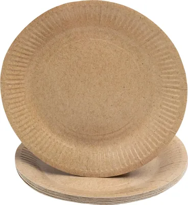 Produktbild von Pronappe 25x Runde Pappteller, 20 Stück, Ø 23 cm, 100% plastikfrei Kraft 79109I