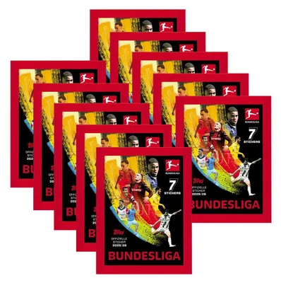 Zdjęcie produktu dla Naklejki kolekcjonerskie Topps Bundesliga 2025/2026 – 10 torebek