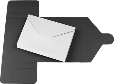 Image de Boîte pliante « Mailer C6 », 16,2 x 11,4 x 2,0 cm, noir et blanc - lot de 10