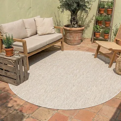 Produktbild von Volero - Outdoor Teppich Rund - Costa Beige - Ø 100cm - Kitchen - Modern