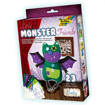 Produktbild von folia 50103 Little Monster Friends Little Monster Friends Batty, mehrfarbig, 23-teilig (1 Set)