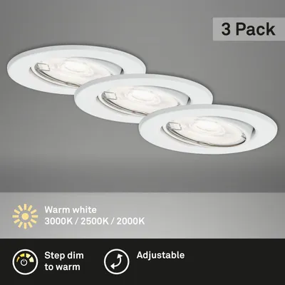 Produktbild von Briloner LED Einbauleuchten weiß3er-Set 3xLED/GU10/5W (7182-036)