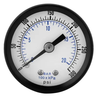 Obrázek produktu pro Mini manometr pro palivo, vzduch, olej, kapaliny a vodu, 0–20 bar / 0–300 psi, závit 1/8" BSPT