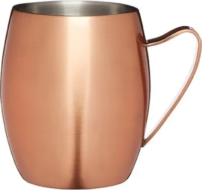 Produktbild von BarCraft - Edelstahlbecher demit Kupferoberfläche für Moscow Mule Cocktail, 370 ml