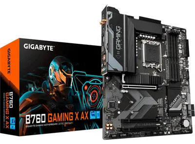 Zdjęcie produktu dla Gigabyte B760 GAMING X AX - Intel - LGA 1700 - Intel® Celeron® - Intel® Core i3 - Intel® Core i5 - Intel® Core i7 - Intel® Core i9,... - LGA 1700 - DDR5-SDRAM - 128 GB (B760 GAMING X AX)