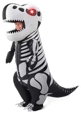 Aufblasbares T-Rex-Skelett-Kostüm für Kinder, Halloween
