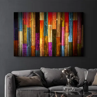 Image de Wallity, OGLS-1099 - 70 x 110, peinture acrylique, multicolore, verre trempé à 100 %, 70 x 110 cm