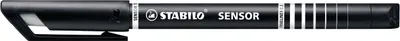 Produktbild von Fineliner mit gefederter Spitze - STABILO SENSOR F - fein - Einzelstift - schwarz
