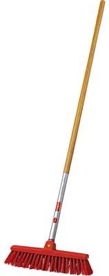 Produktbild von multi-star Straßenbesen SB 400 M + Eschenholz-Stiel ZM 140 Set (rot/holz, 37cm)