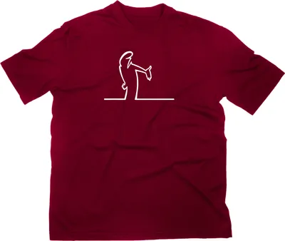 Produktbild von Styletex23 T-Shirt #2 La Linea Lui Fun Kult, maroon, XXL