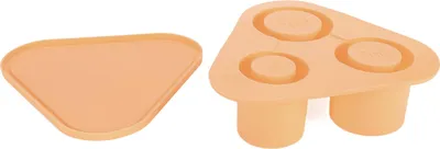 Zdjęcie produktu dla Cylinder Ice Cubes Tray Easy Release Hollow 3pcs Capacity Silicone Cup Ice Mould with Lid for Drink Coffee Cocktail Brown