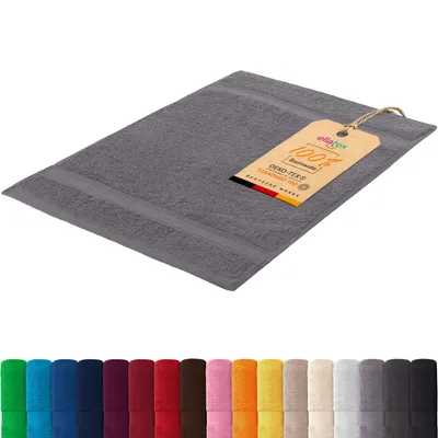 Produktbild von EllaTex PARIS Gästetuch 30x50 cm – 100% Baumwolle, 500 g/m² Frottier, flauschig & saugstark, in Farbe: Smoky Grau