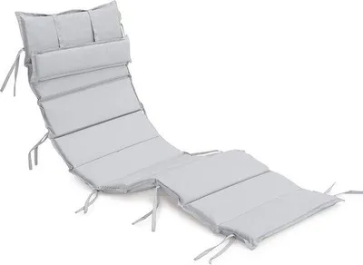 Produktbild von Famanu Liegekissen für Gartenliege - Wasserabweisend, 190 cm x 60 cm (Grau)