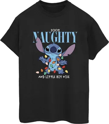 Produktbild von Disney - "Naughty & Nice" T-Shirt für Damen BI30655 (S) (Schwarz)
