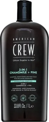Image de American Crew 3-in-1 Shampooing, après-shampooing et gel douche Chamolie + Pine 1000 ml
