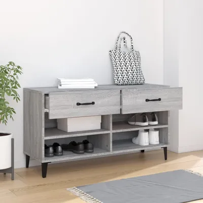 Produktbild von Schuhschrank Grau Sonoma 102x35x55 cm Holzwerkstoff , Schuhregale Design 2024