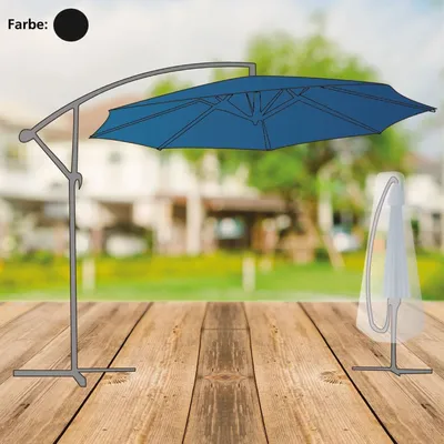 Image de Housse de protection anthracite pour parasol ampli Housse de protection 186x35-38cm