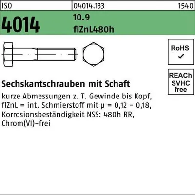 Produktbild von Reyher  Sechskantschrauben ISO 4014 10.9 M 8x45 flZn (200 Stück)