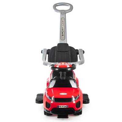 Produktbild von COIL Rutschauto mit der Schiebestange, 614W Rutscher, Babyrutscher, Rutschfahrzeug, ab 12 Monaten, Rot