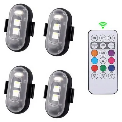 Produktbild von USB-ladbare LED-Licht, RGB-Farbschalter, drahtlose Fernbedienung, vielfarbige Farbwechsel, für Zuhause, Autos und Motorräder.