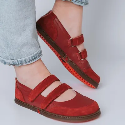 Produktbild von Magical Shoes Damen Ballerinas, Modell NINA, rot, Größe 39 EU