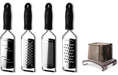 Produktbild von Microplane Gourmet Reiben Set:  mittel - fein - extra - grobe-Raspel + Fingerschutz
