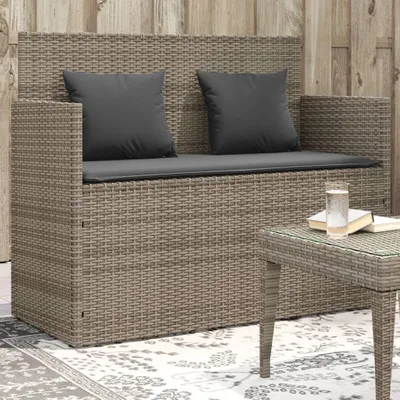 Obrázek produktu pro VidaXL 365763, Tmavě šedá, Ratan, Ocel, 110 kg, Dospělí a děti, 1200 mm, 500 mm