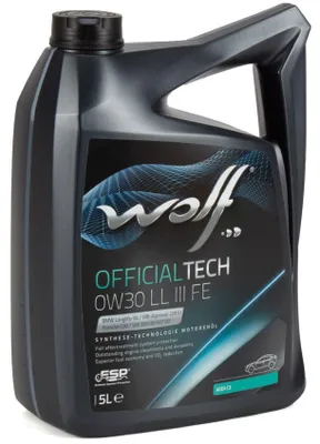 Produktbild von WOLF Officialtech LL III FE für 0W-30 5 Liter Motoröl Motorenöl Vollsynthetisch 9.55535-DS1 9.55535-GS1 9.55535-S3 229.31 C30 229.51 504 00 507 00 Öl