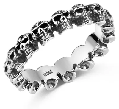Produktbild von MATERIA by Matthias Wagner Totenkopf Ring Uni antik 925 Sterling Silber Größen 51 54 57 59 62 65 67 SR-2