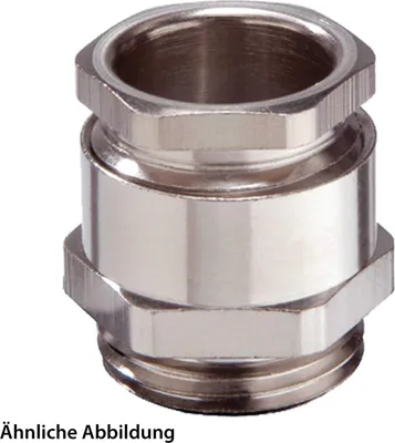 Image de Raccord vissé WISKA DIN avec joint à encoche M40x1,5 Raccord intermédiaire hexagonal en laiton (CuZn) nickelé Longueur du filetage